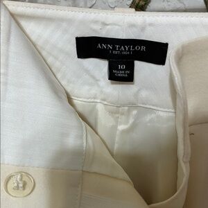 Ann Taylor Ivory Lined Trouser